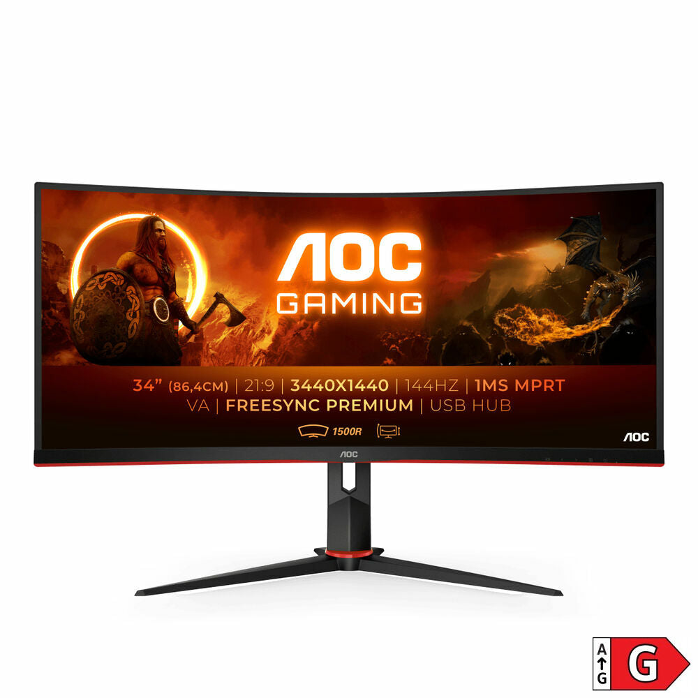 Monitor AOC CU34G2X/BK LFD 34" LED VA AMD FreeSync Flicker free 144 Hz