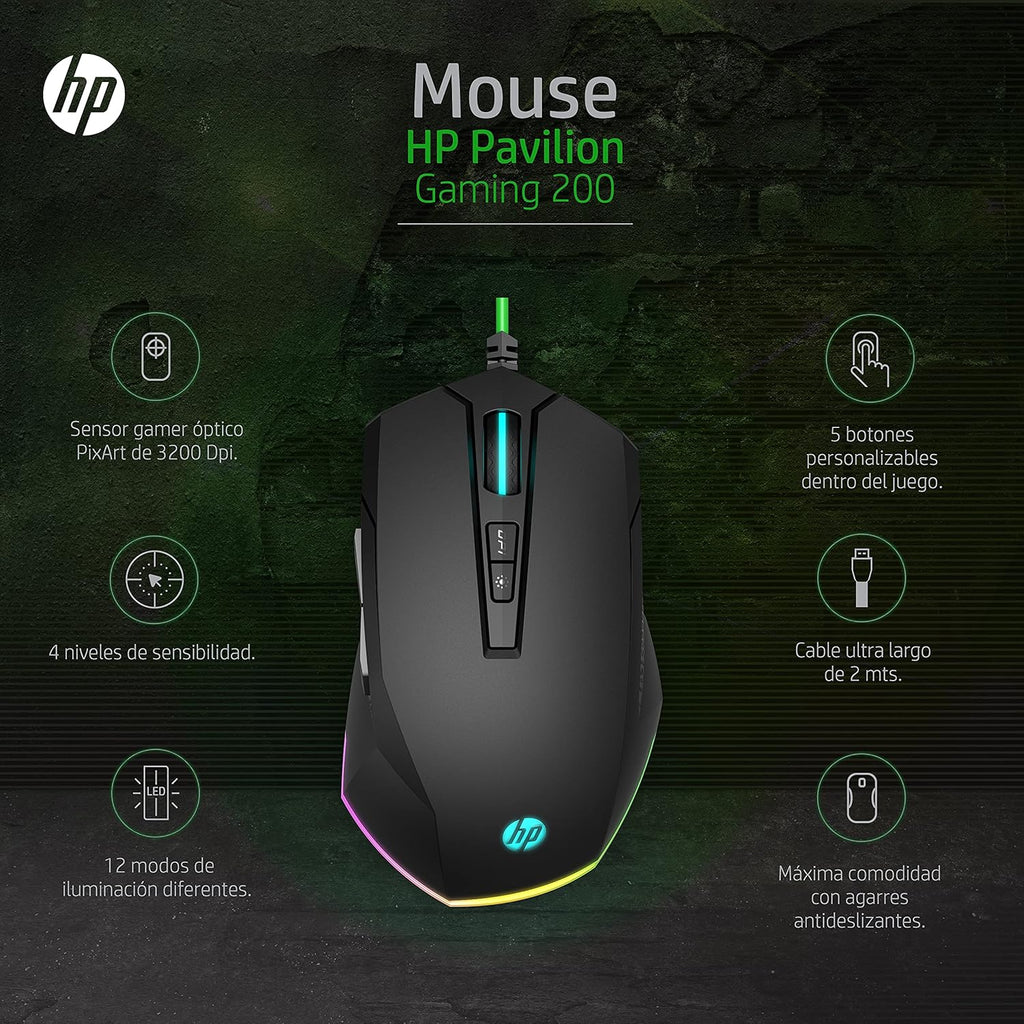 HP Pavilion 200 Black & Green