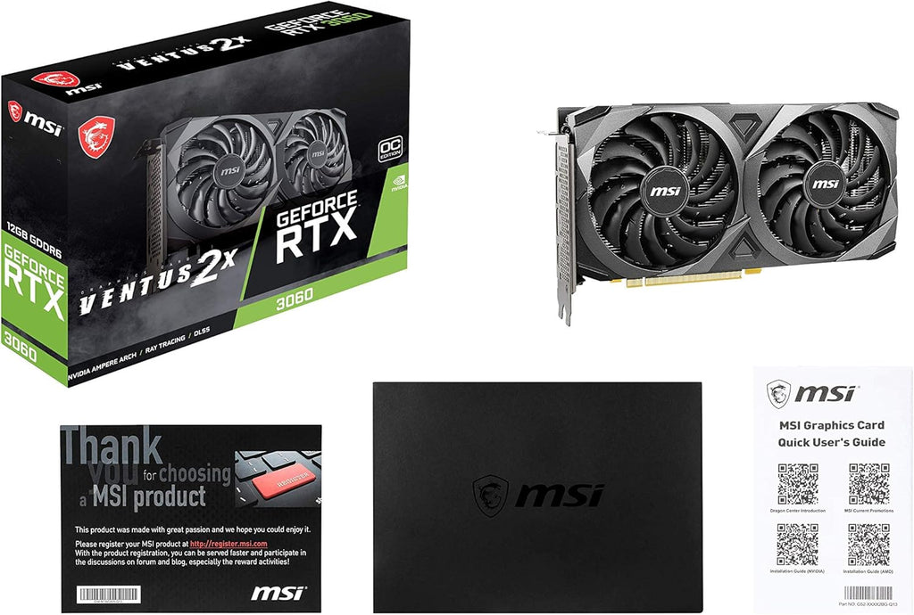 Graphics card MSI GeForce RTX 3060 12 GB RAM 12 GB GDDR6 - KlickGaming