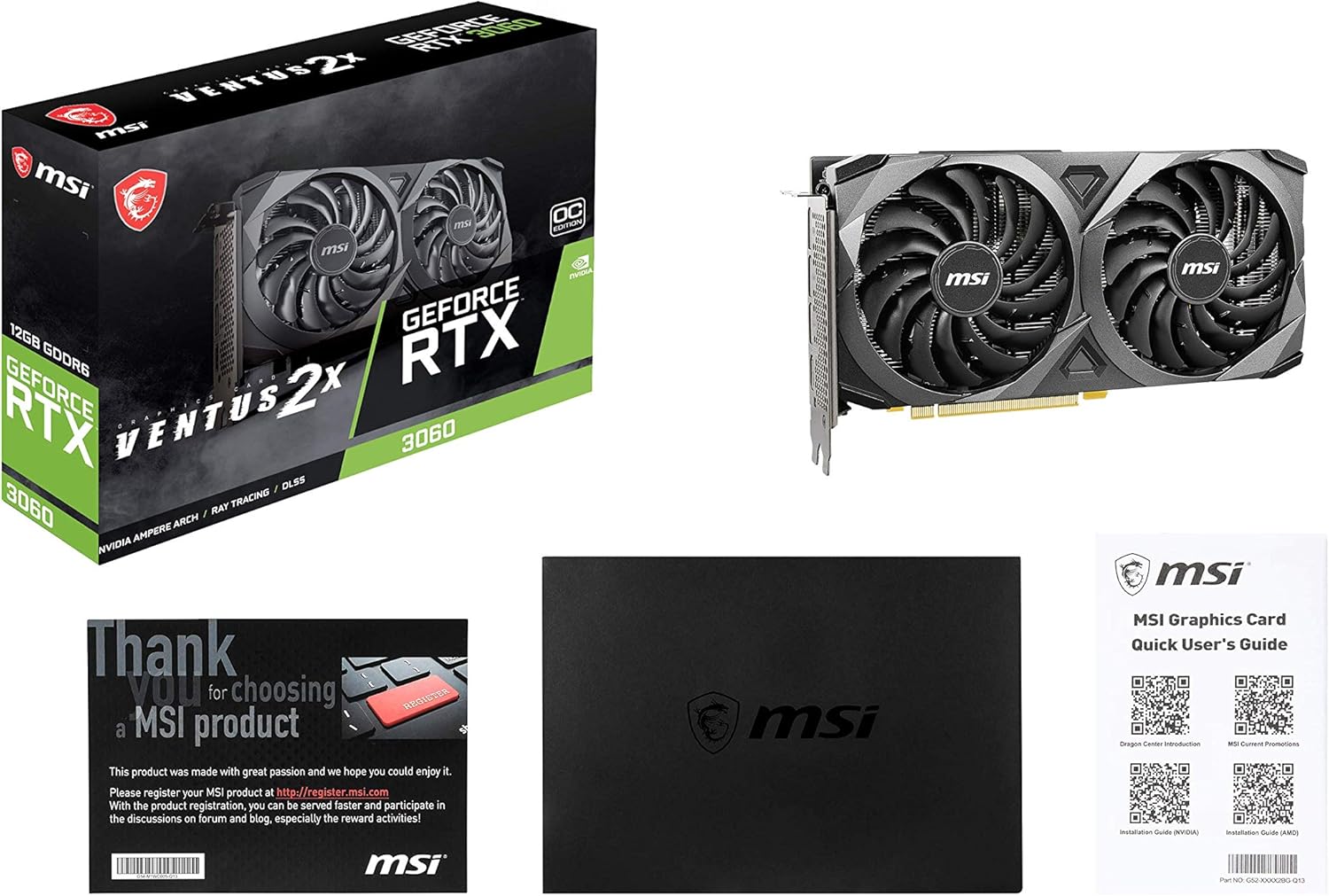 Graphics card MSI GeForce RTX 3060 12 GB RAM 12 GB GDDR6 - KlickGaming