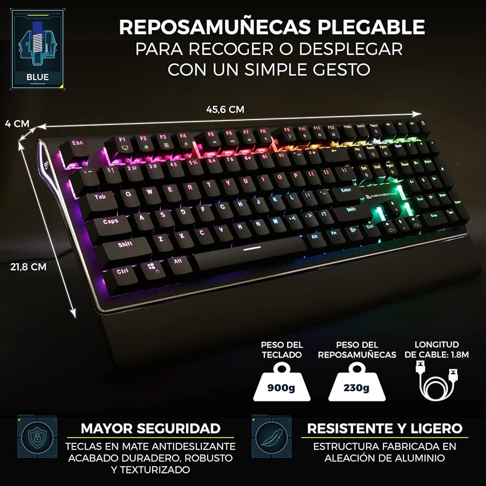 Gaming Keyboard Newskill NS-KB-SERIKE-BLUE