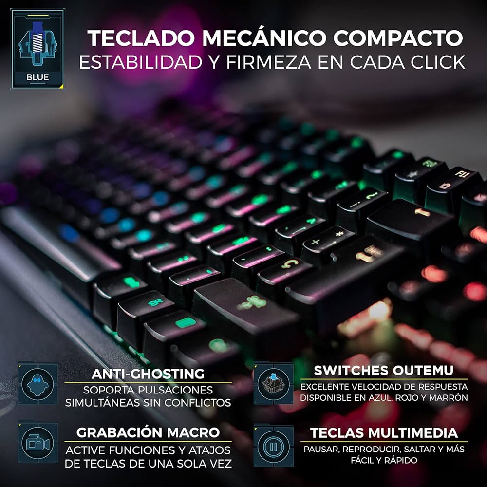 Gaming Keyboard Newskill NS-KB-SERIKE-BLUE