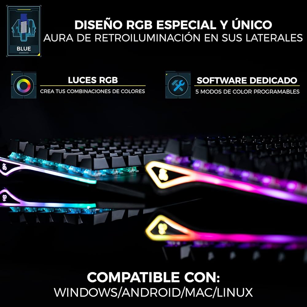 Gaming Keyboard Newskill NS-KB-SERIKE-BLUE